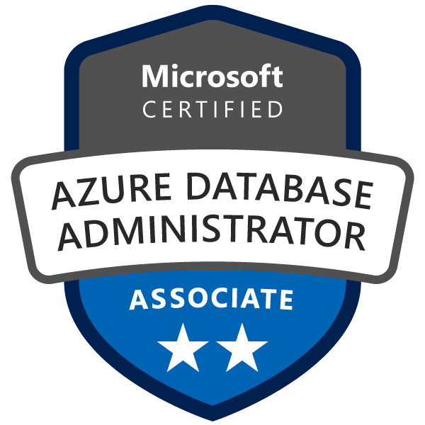 Microsoft Certified: Azure Database Administrator Associate badge