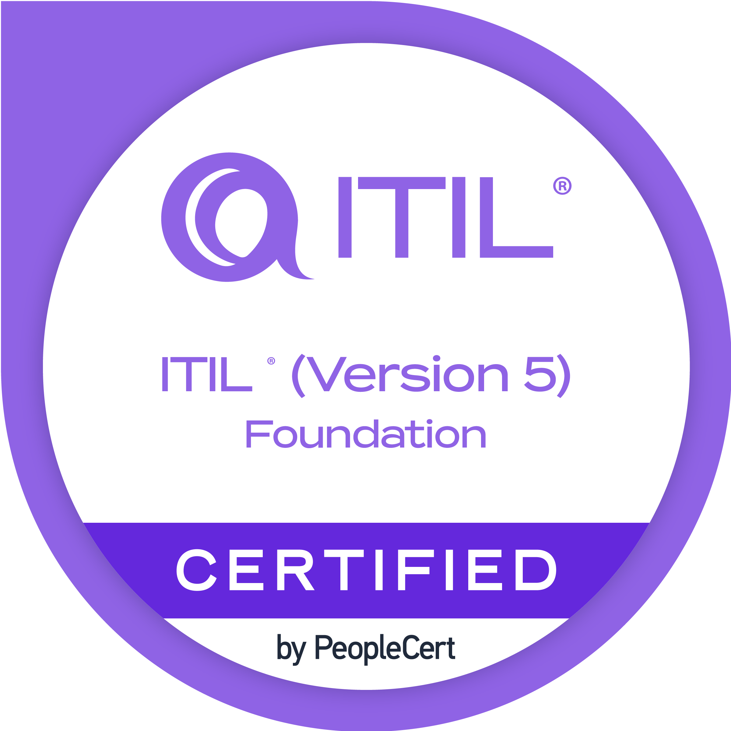 ITIL® Foundation Certificate in IT Service Management badge